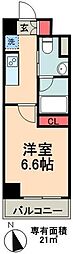 レジディア月島3 1Kの間取図画像