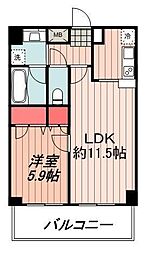 レジディア新川 1LDKの間取図画像