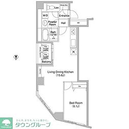 コンフォリア銀座EAST 1LDKの間取図画像