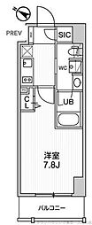 ステージグランデ日本橋人形町 1Kの間取図画像