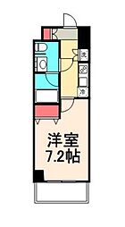 Dimus勝どき 1Kの間取図画像