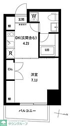 リテラス押上 1Kの間取図画像