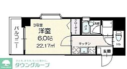ヴェルデムーロ 1Kの間取図画像
