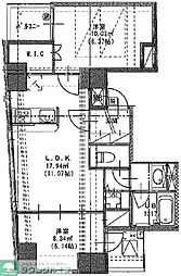 S-RESIDENCE日本橋浜町 2LDKの間取図画像