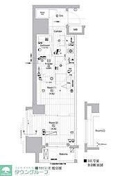 プレミアムキューブ亀戸 2Kの間取図画像