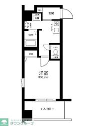 グランヴァン銀座東 1Kの間取図画像
