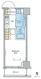 プラウドフラット浅草 1Kの間取図画像