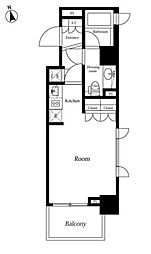 セントラル銀座 1Kの間取図画像