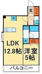 KDX大伝馬レジデンス 1LDKの間取図画像