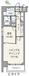 ミェーレ日本橋 1LDKの間取図画像