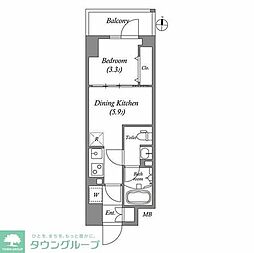 COSMOSGRACIARYogokuResidence 1DKの間取図画像