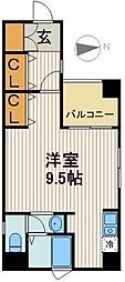 レジデンスクリタ 1Kの間取図画像