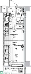 THEPREMIUMCUBEGSHIOMI 1DKの間取図画像