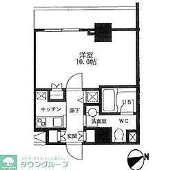 カスタリア門前仲町2 1Kの間取図画像