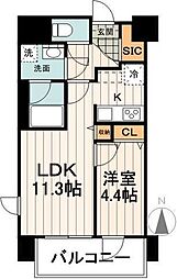 パークフィルヴェール 1LDKの間取図画像