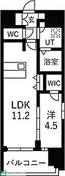 スプランディッド門前仲町 1LDKの間取図画像