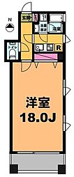 月村マンションNo.27 1Kの間取図画像