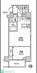 ステージグランデ錦糸町2 1LDKの間取図画像