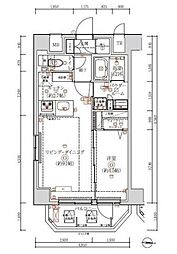 ARTESSIMOLINO 1LDKの間取図画像