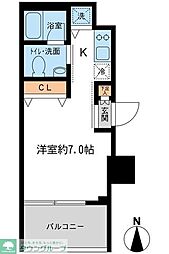 KDXレジデンス大島 ワンルームの間取図画像