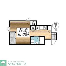 リバーサイド八丁堀 ワンルームの間取図画像