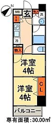 日神デュオステージ浅草三筋 1DKの間取図画像