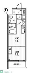 ALTERNA浅草 1DKの間取図画像