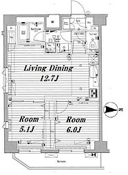MAKESDESIGN蔵前 2LDKの間取図画像