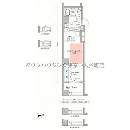 アーバネックス日本橋馬喰町 1LDKの間取図画像