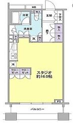 パークフラッツ銀座イースト ワンルームの間取図画像