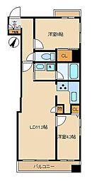カスタリア人形町 1SLDKの間取図画像