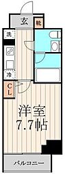 メビウス森下 1Kの間取図画像
