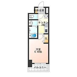 LUXENA住之江公園 6階1Kの間取り