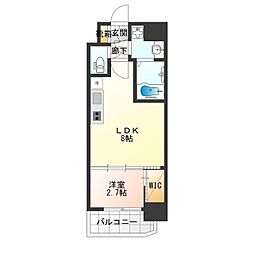 セレニテ夕陽丘エクラ 14階1LDKの間取り