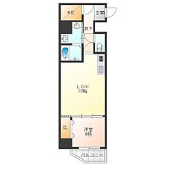 グランパシフィック帝塚山innovation 10階1LDKの間取り