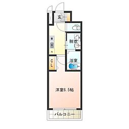 リレイション大国 9階1Kの間取り