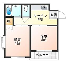 フレンドハイツ 2Kの間取図画像