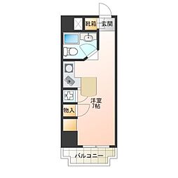 ラ・パルフェ・ド・エクロール ワンルームの間取図画像