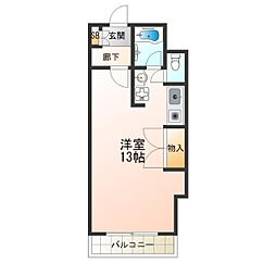 スターマンション ワンルームの間取図画像