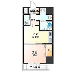 アーバンパーク住之江公園2 1DKの間取図画像