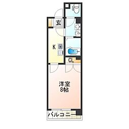 メリー住之江公園 1Kの間取図画像