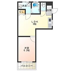 ドルフ1 1LDKの間取図画像