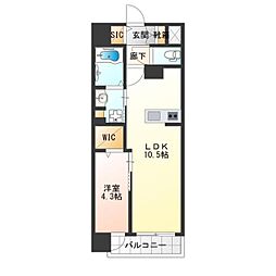 サザンネスト住ノ江駅前 1LDKの間取図画像