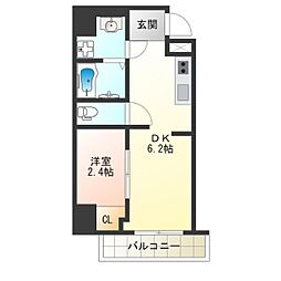 SOARSHINIMAMIYA 1DKの間取図画像