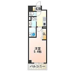 フローレンス天下茶屋 1Kの間取図画像