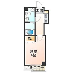 ティアラコートEAST 1Kの間取図画像