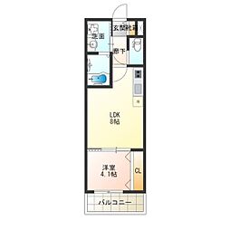 KOUKENBLDG. 1LDKの間取図画像