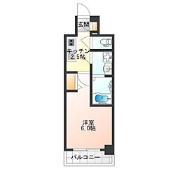 ESLEADNAMBATHEPREMIER 1Kの間取図画像