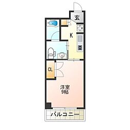 エル・セレーノ住之江 1Kの間取図画像