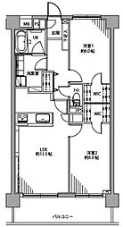 ドメイン越谷ツインヒルズ 2LDKの間取図画像